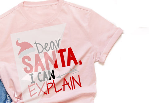 Santa I Can Explain Funny Iron On Physical So Fontsy T-Shirt Iron-On Transfer Shop 