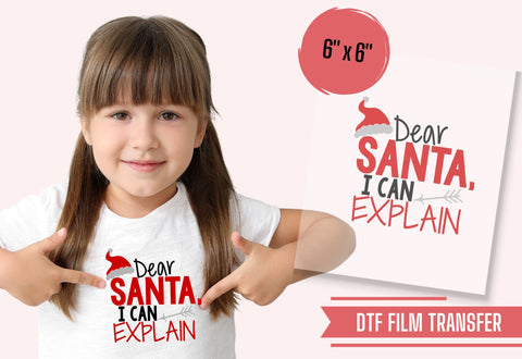 Santa I Can Explain Funny Iron On Physical So Fontsy T-Shirt Iron-On Transfer Shop 6x6 