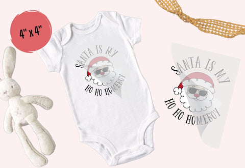 Santa Is My Ho Ho Homeboy Iron On Transfer Physical So Fontsy T-Shirt Iron-On Transfer Shop