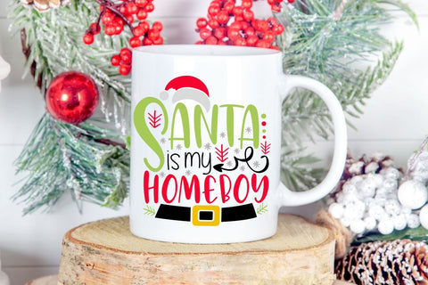 Santa Is My Homeboy| Christmas Santa SVG Cutting Files. SVG CosmosFineArt 
