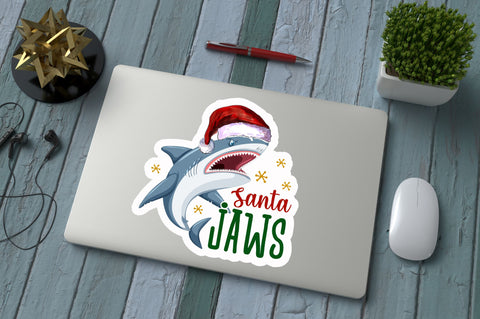 Santa jaws Sticker Design Sublimation Regulrcrative 