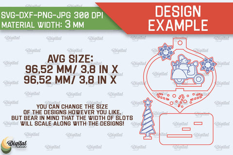 Santa Land Laser Cut Ornament. Home Decor SVG Design SVG Evgenyia Guschina 