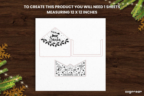 Santa Letter Envelope Laser Cut SVG SvgOcean 