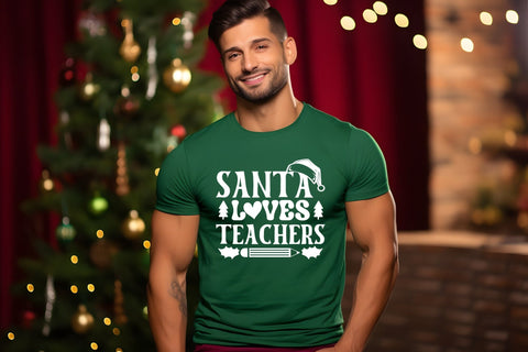 Santa Loves Teachers | Christmas SVG SVG CraftLabSVG 