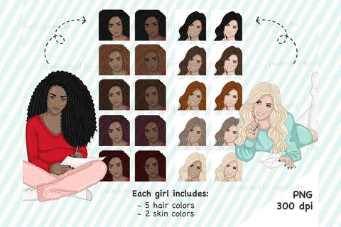 Santa Mail Illustrations | Merry Christmas Girls SVG GlamArtZhanna 