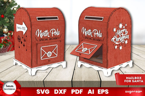 Santa Mailbox Laser Cut SVG SvgOcean 