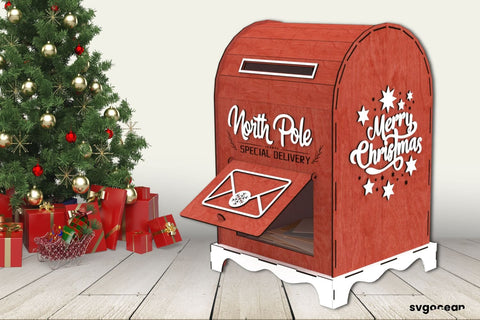 Santa Mailbox Laser Cut SVG SvgOcean 