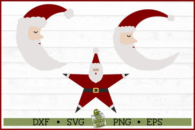 Santa Moons and Star SVG Files SVG Crunchy Pickle 
