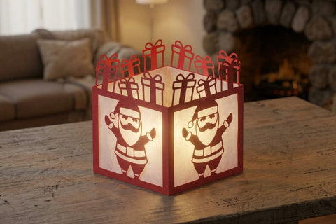 Santa Paper Lantern, Christmas Candle Holder 3D Paper zafrans studio 