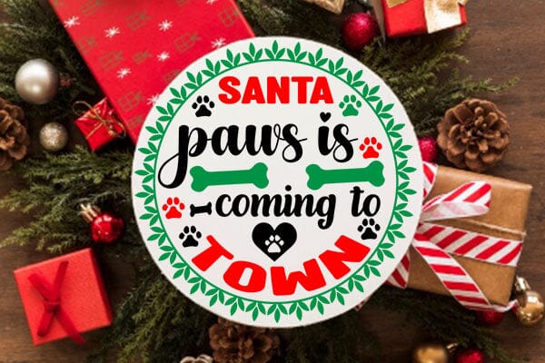 Santa paws is coming to town SVG Angelina750 
