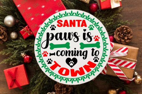 Santa paws is coming to town SVG Angelina750 