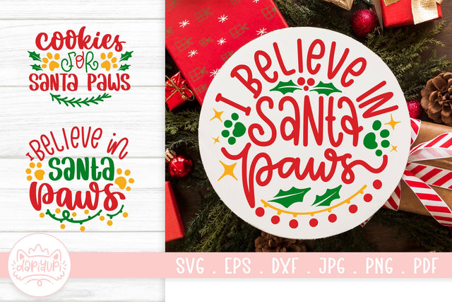 Santa Paws Quotes SVG Cut File SVG dapiyupi store 