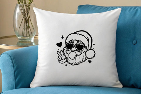 Santa Peace Sign SVG, Christmas Cut File, Vintage Santa svg, old school father christmas, Santa Claus download, Instant download SVG Debashish Barman 