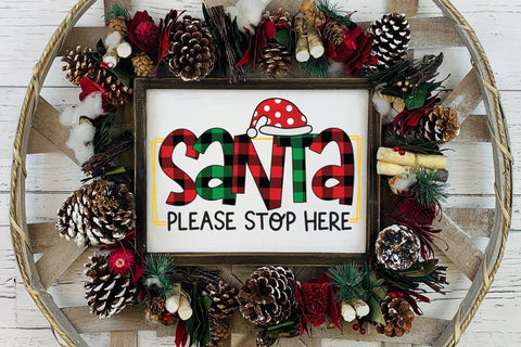 Santa Please Stop Here, Christmas PNG Sublimation Sublimation CraftLabSVG 