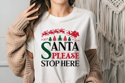 Santa Please Stop Here SVG Angelina750 