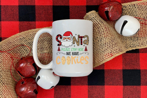 Santa Please Stop Here We Have Cookies PNG Sublimation CraftLabSVG 