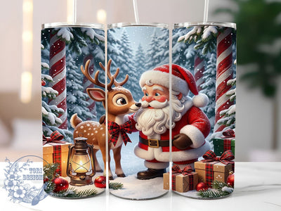 Santa Reindeer Christmas 20oz Tumbler, Santa Reindeer Xmas, Christmas Reindeer, Santa Reindeer PNG, Reindeer Tumbler PNG, Santa Tumbler PNG, Christmas Tumbler, 20oz Tumbler Wrap Sublimation ToriDesigns 