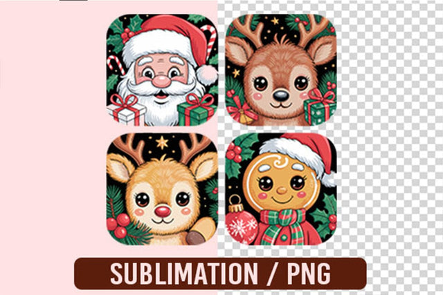Santa Reindeer Gingerbread Snowman Png Sublimation shah alam 