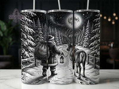 Santa Reindeer Walk 20oz Tumbler, Santa Reindeer Walk, Reindeer Walk PNG, Santa Walk Tumbler, Santa Reindeer PNG, Reindeer Tumbler, Christmas Walk PNG, 20oz Tumbler Wrap Sublimation SvggirlplusArt 