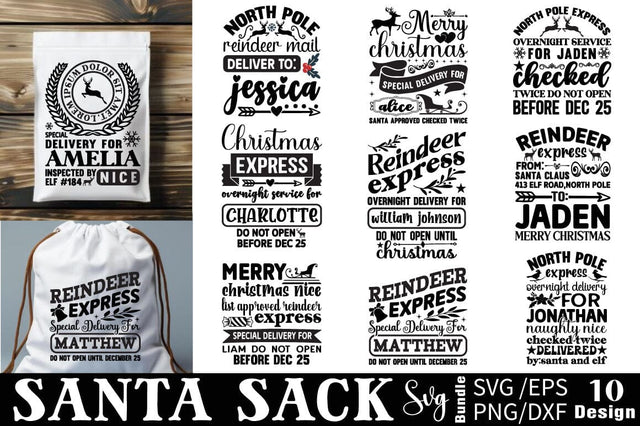 Santa Sack Svg Bundle SVG Angelina750 