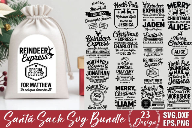 Santa Sack SVG Bundle SVG Angelina750 