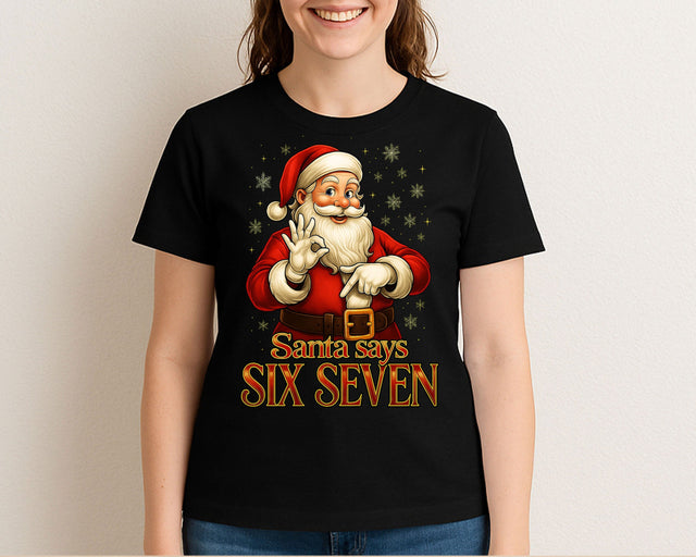 Santa Says Six Seven PNG Funny Christmas Santa Clipart SVG BillahCrafts 