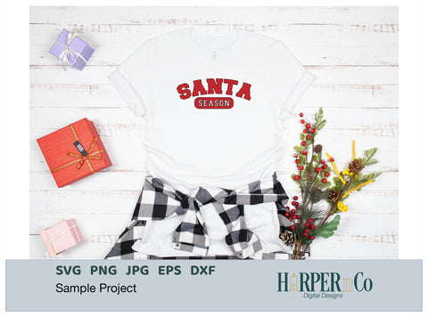 Santa Season SVG PNG Cut EPS File SVG HarperNCo 