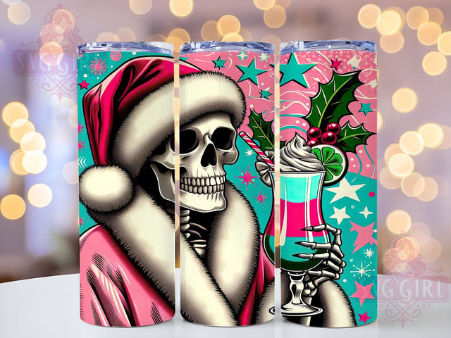 Santa Skeleton Tumbler, Cold Like My Soul Design, 20oz Sublimation, Funny Holiday Drinkware, Edgy Christmas Gift, Unique Tumbler Wrap, Skeleton Mug Sublimation SvggirlplusArt 