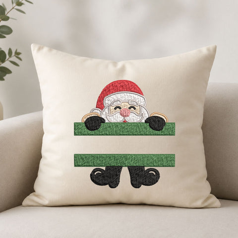 Santa Split Monogram Machine Embroidery Design – Christmas Santa Name Frame Embroidery File, Personalized Holiday Design Embroidery/Applique DESIGNS PatternFeed8 