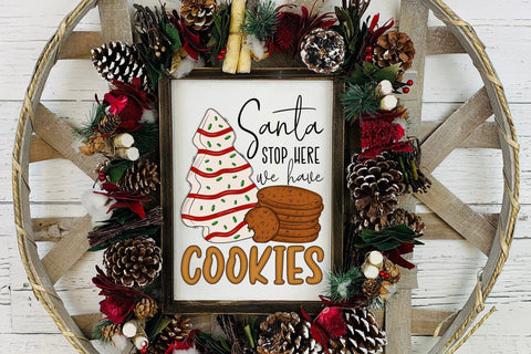Santa Stop Here We Have Cookies PNG Sublimation Sublimation CraftLabSVG 