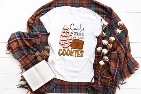 Santa Stop Here We Have Cookies PNG Sublimation Sublimation CraftLabSVG 