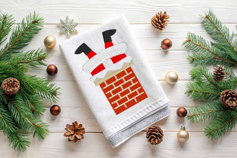 Santa Stuck in the Chimney Embroidery Embroidery/Applique DESIGNS Risa Rocks It 