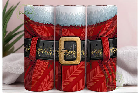 Santa Suit Christmas 20oz Tumbler Wrap Sublimation PixelChick 