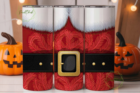 Santa Suit Christmas 20oz Tumbler Wrap Sublimation PixelChick 