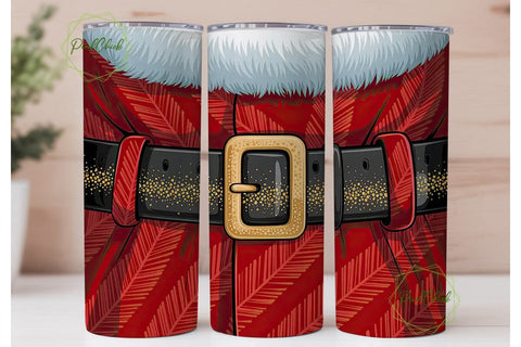 Santa Suit Christmas 20oz Tumbler Wrap Sublimation PixelChick 