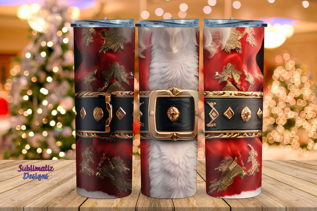 Santa Suit Christmas Tumbler Sublimation Wrap | 20 oz Skinny Tumbler Wrap Sublimation Christmas Design Sublimation Sublimatiz Designs 