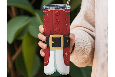 Santa Suit Christmas Tumbler Wrap Sublimation DesignSVG 