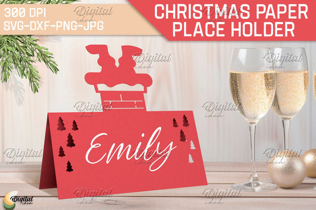 Santa SVG. Christmas Paper Place Holder 3D Paper Evgenyia Guschina 