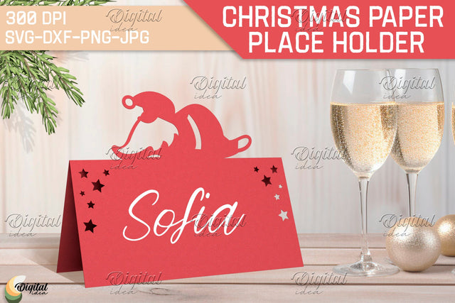 Santa SVG. Christmas Paper Place Holder 3D Paper Evgenyia Guschina 