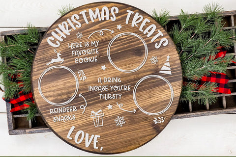 Santa Tray SVG | Christmas Treats Plate SVG | Christmas SVG SVG B Renee Design 