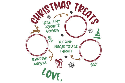 Santa Tray SVG | Christmas Treats Plate SVG | Christmas SVG SVG B Renee Design 