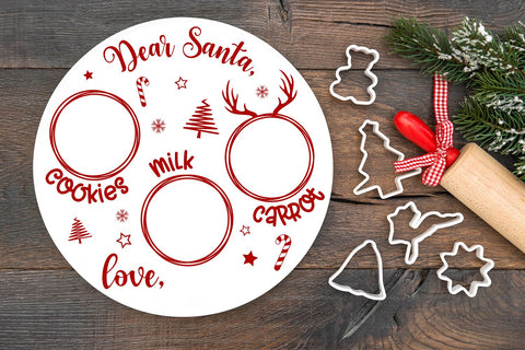 Santa Tray SVG | Dear Santa Plate SVG | Christmas SVG SVG B Renee Design 