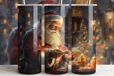 Santa Tumbler Wrap | Christmas Sublimation PNG Sublimation B Renee Design 