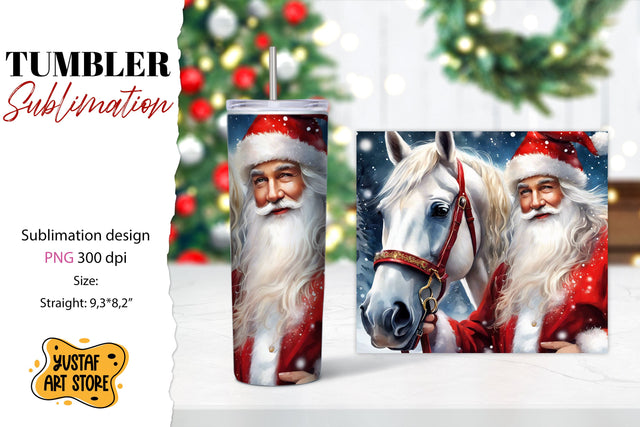 Santa tumbler wrap. Christmas tumbler sublimation. Sublimation Yustaf Art Store 