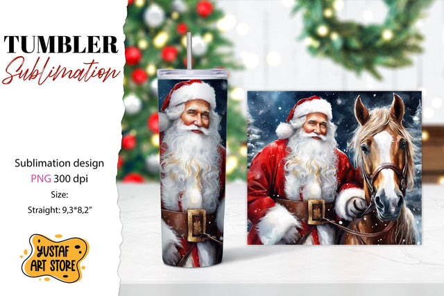 Santa tumbler wrap. Christmas tumbler sublimation. Sublimation Yustaf Art Store 