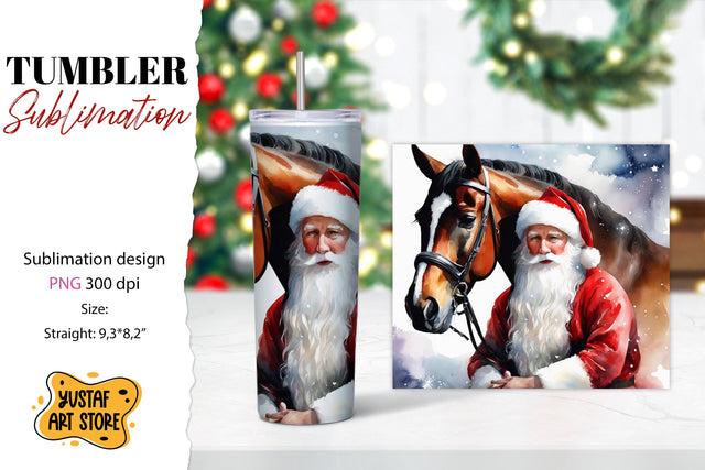 Santa tumbler wrap. Christmas tumbler sublimation. Sublimation Yustaf Art Store 
