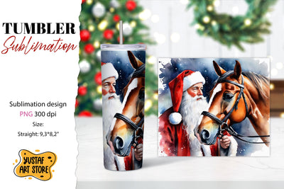 Santa tumbler wrap. Christmas tumbler sublimation. Sublimation Yustaf Art Store 