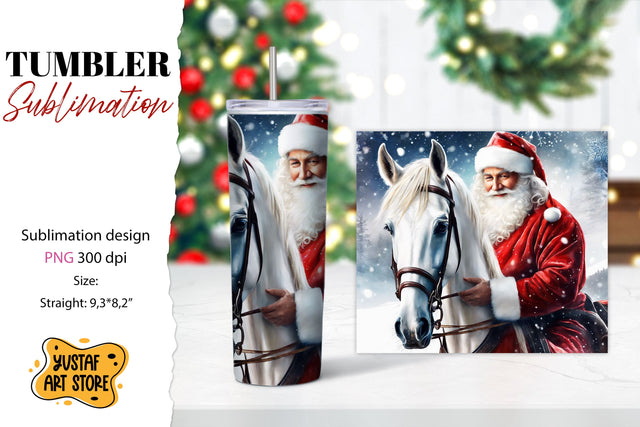 Santa tumbler wrap. Christmas tumbler sublimation. Sublimation Yustaf Art Store 