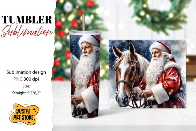 Santa tumbler wrap. Christmas tumbler sublimation. Sublimation Yustaf Art Store 