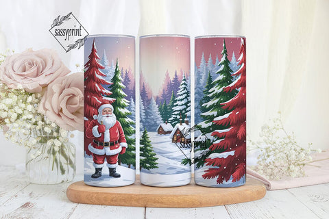 Santa Winter Wonderland Tumbler Design Sublimation sassyprint 